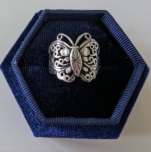 Butterfly 925 sterling silver ring